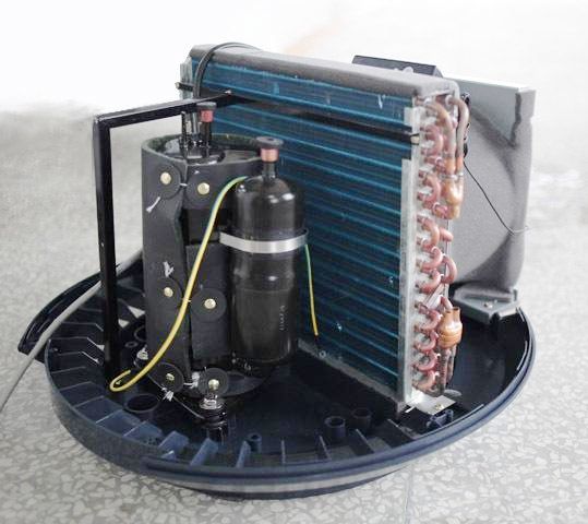 Główne elementy pompy ciepła powietrze woda PROSAT K Elementy pompy